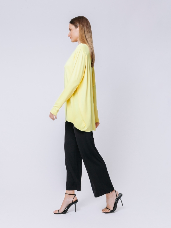 Electric Blue Cocoon t-shirt with long sleeves