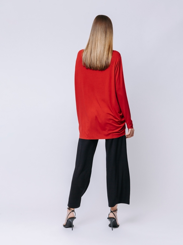 Electric Blue Cocoon t-shirt with long sleeves