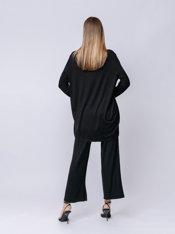 Electric Blue Cocoon t-shirt with long sleeves