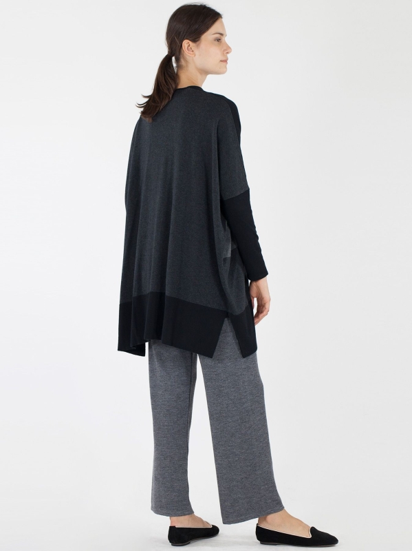 Cardigan in maglia a blocchi