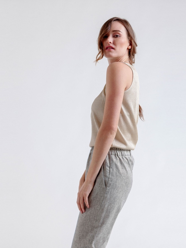Pantalone sigaretta melange