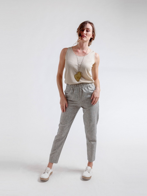 Pantalone sigaretta melange