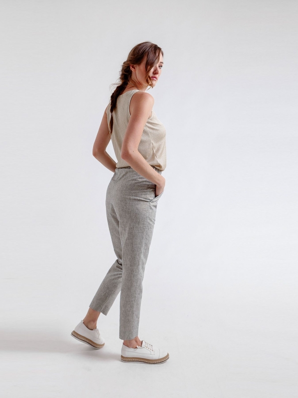 Pantalone sigaretta melange