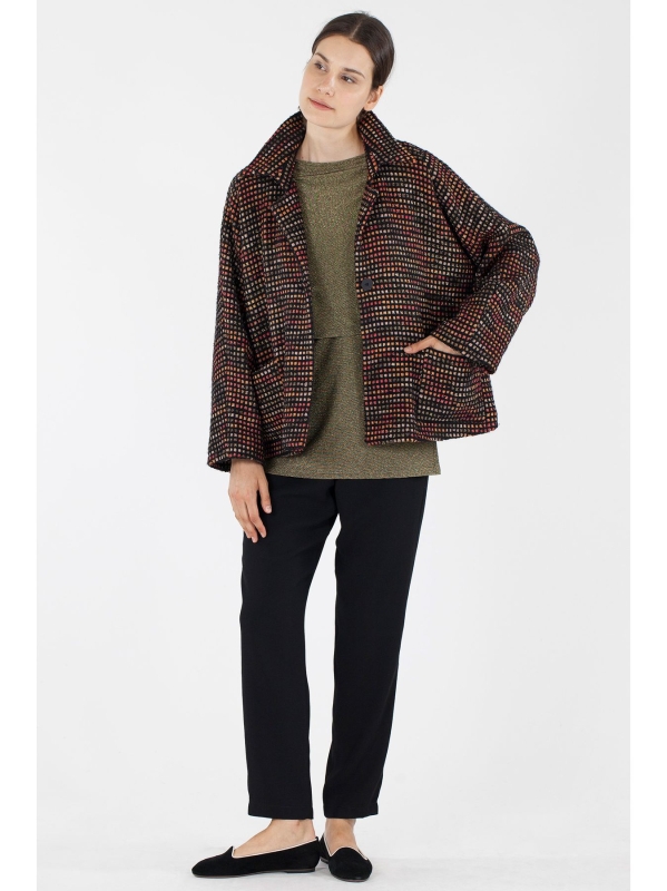 Giacca quadrettata in lurex