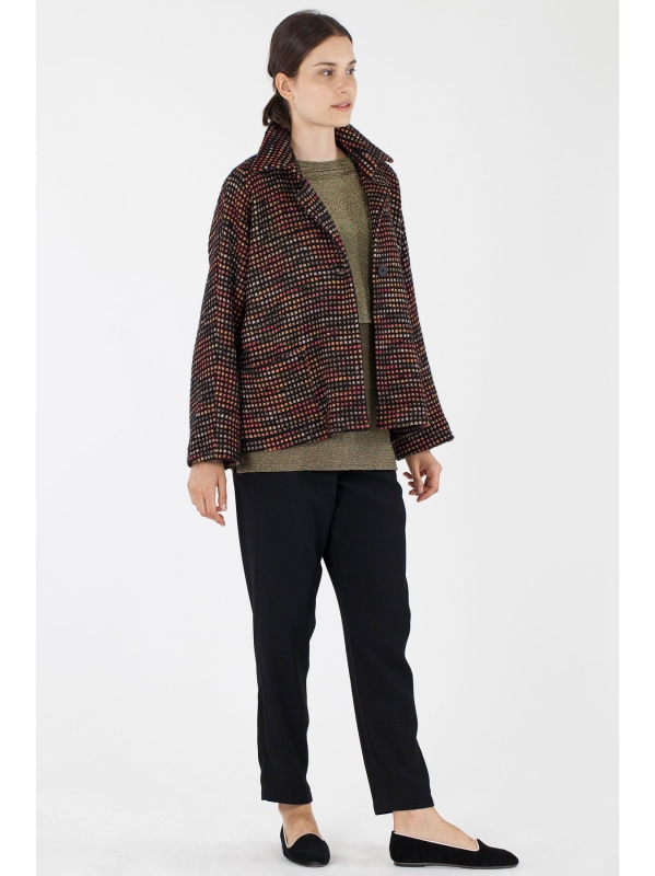 Giacca quadrettata in lurex