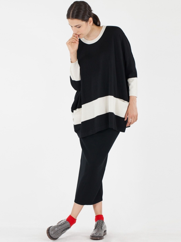 Maxi maglia bicolore