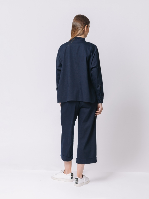 Maxi camicia stretch jeans