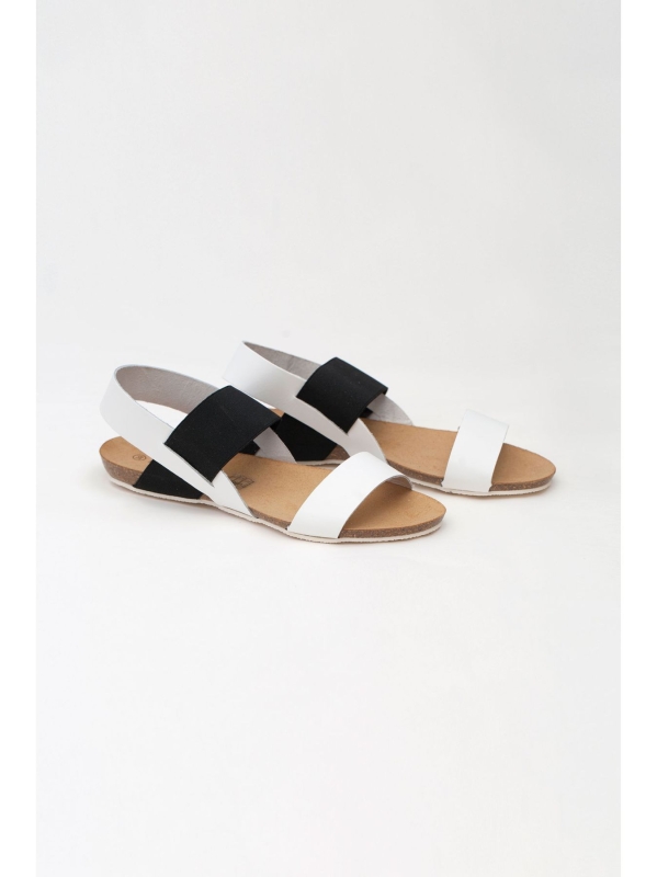 Sandalo fasce in pelle
