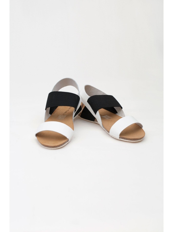 Sandalo fasce in pelle