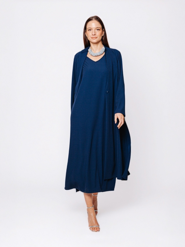 Twelve Months Martino Midali duster coat in flowing cady