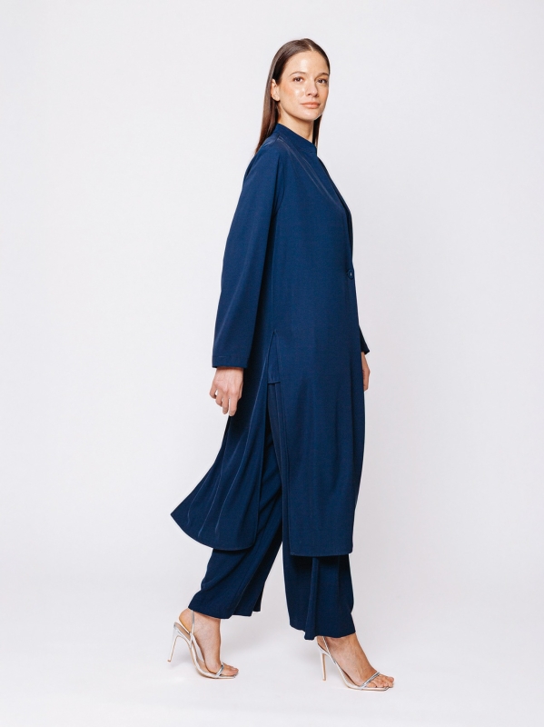 Twelve Months Martino Midali duster coat in flowing cady
