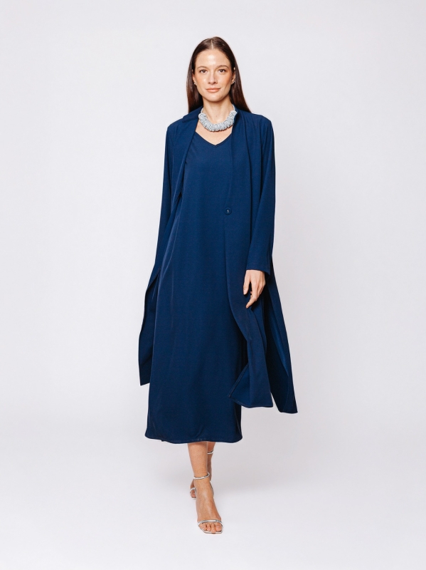 Twelve Months Martino Midali duster coat in flowing cady