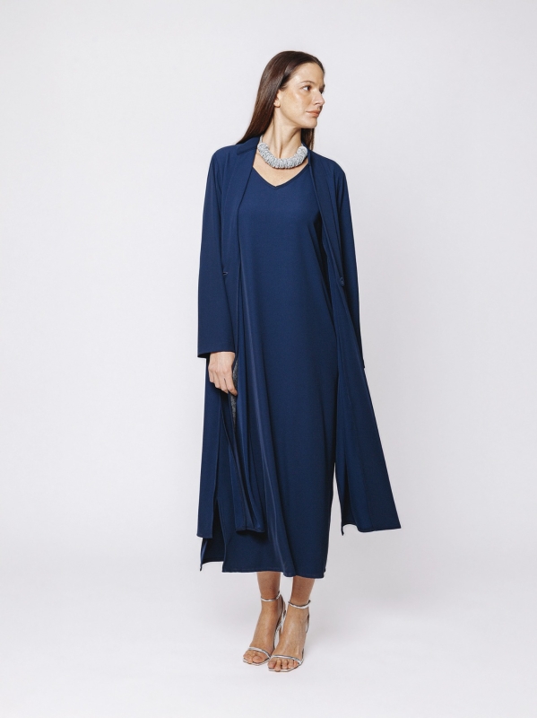 Twelve Months Martino Midali duster coat in flowing cady