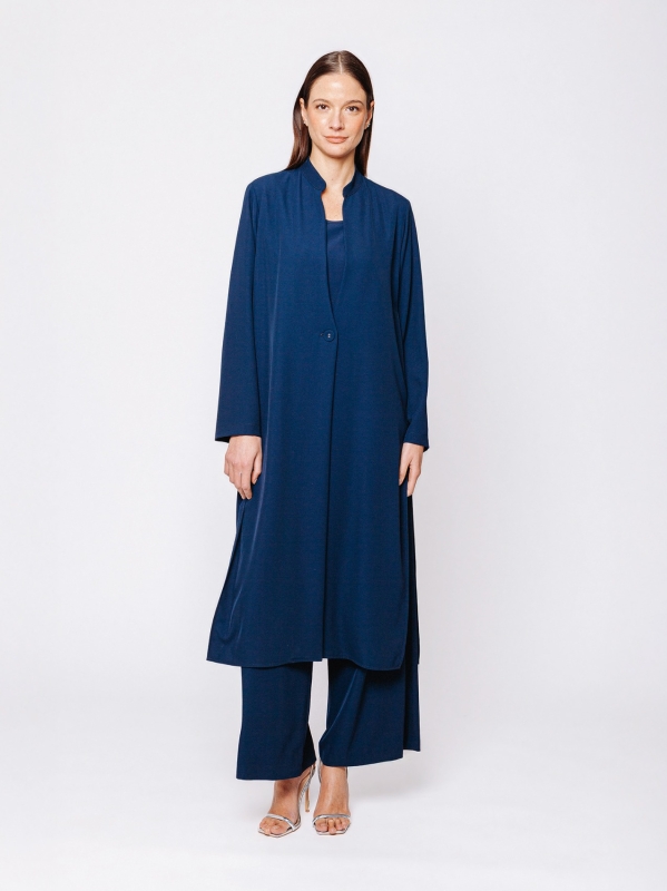 Twelve Months Martino Midali duster coat in flowing cady