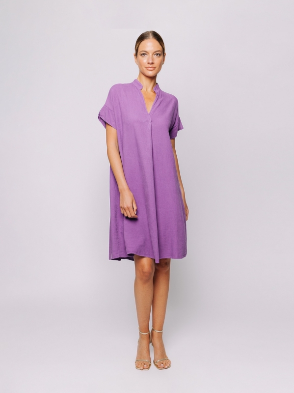 Mini dress in lino