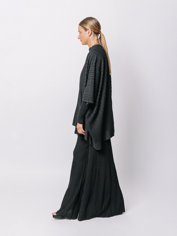 Maxi cardigan in filato misto lana