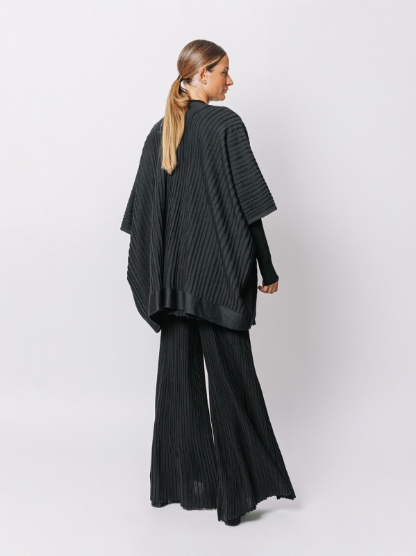 Maxi cardigan in filato misto lana