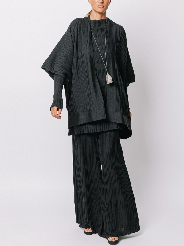 Maxi cardigan in filato misto lana