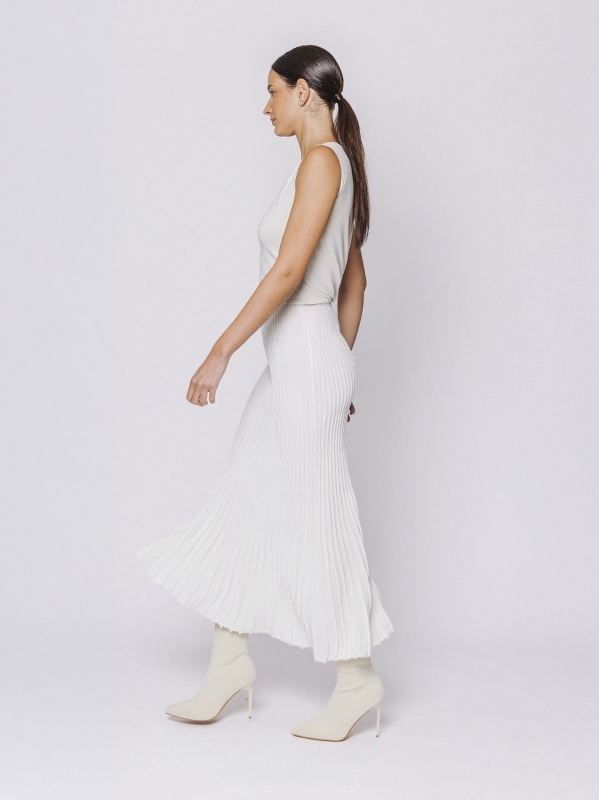 Gonna in maglia plissettata