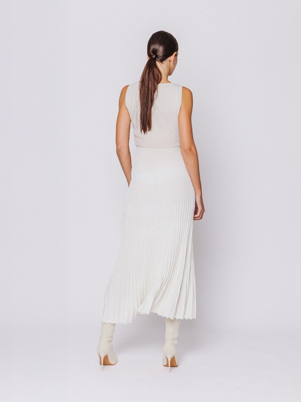 Gonna in maglia plissettata