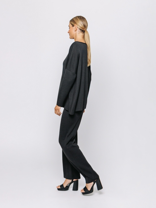 Maxi maglia in filato misto lana