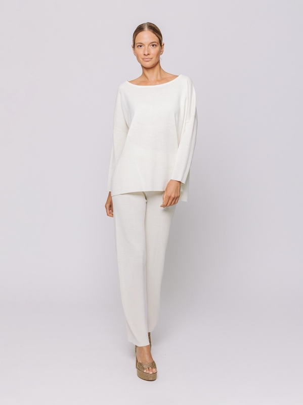 Maxi maglia in filato misto lana