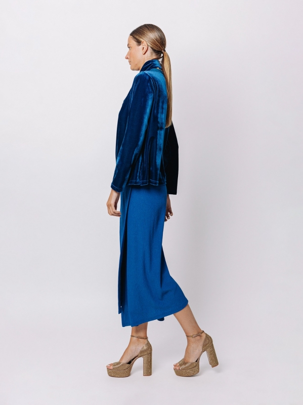 Maglia in velluto con collo ad anello