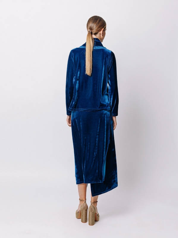 Maglia in velluto con collo ad anello