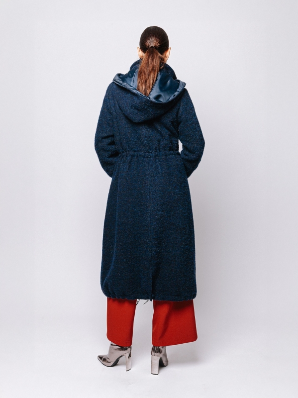 Parka lungo con cappuccio e coulisse | Martino Midali