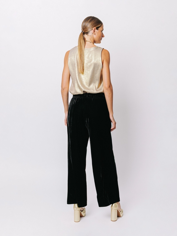 Pantalone palazzo in velluto