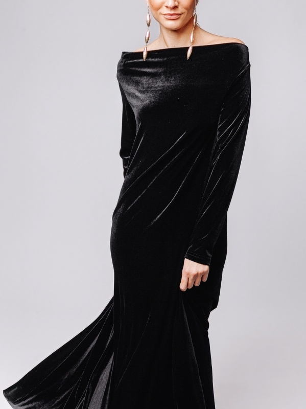 Abito lungo in velluto