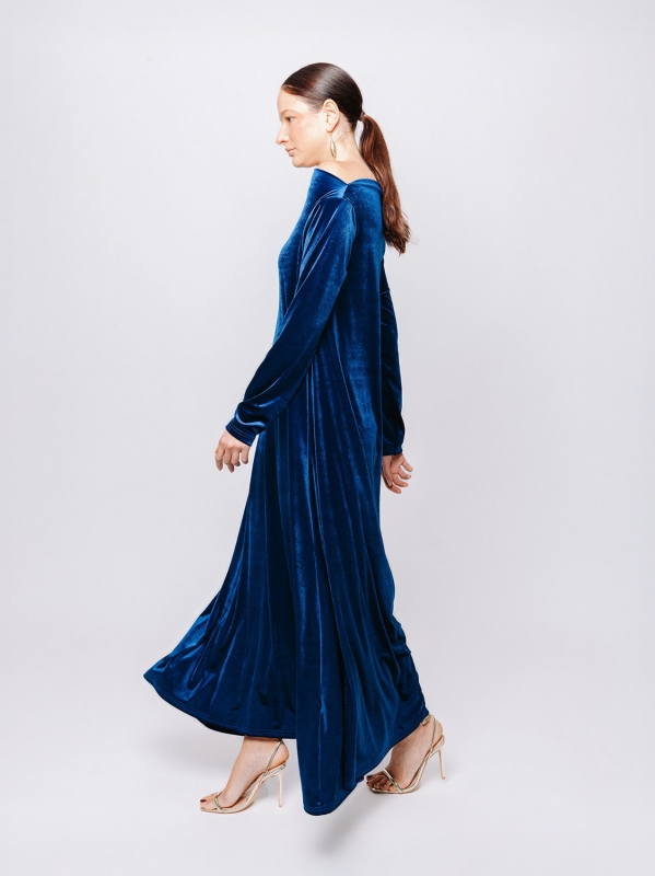 Abito lungo in velluto