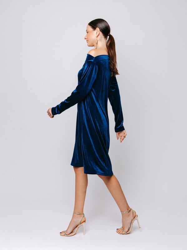 Abito midi in velluto