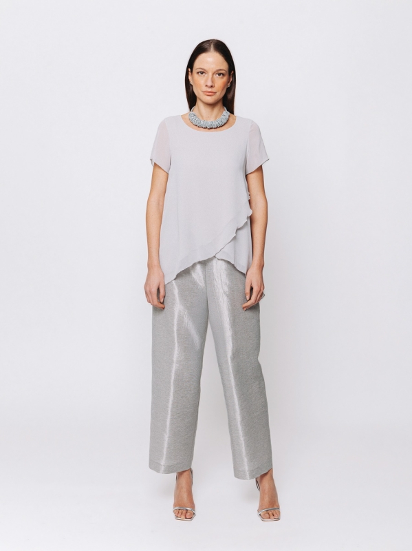 Top Asimmetrica in Chiffon