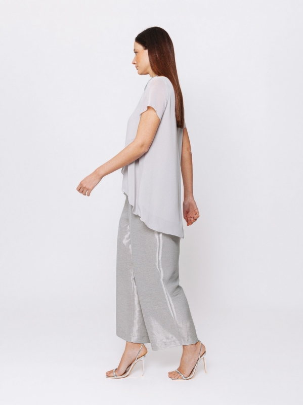 Top Asimmetrica in Chiffon