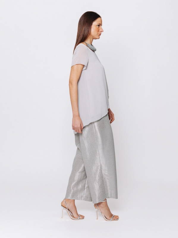 Top Asimmetrica in Chiffon