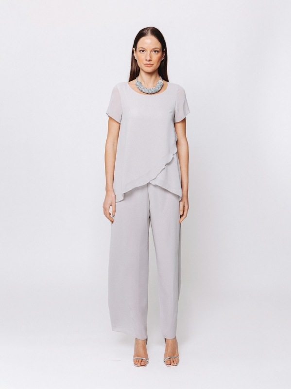 Top Asimmetrica in Chiffon