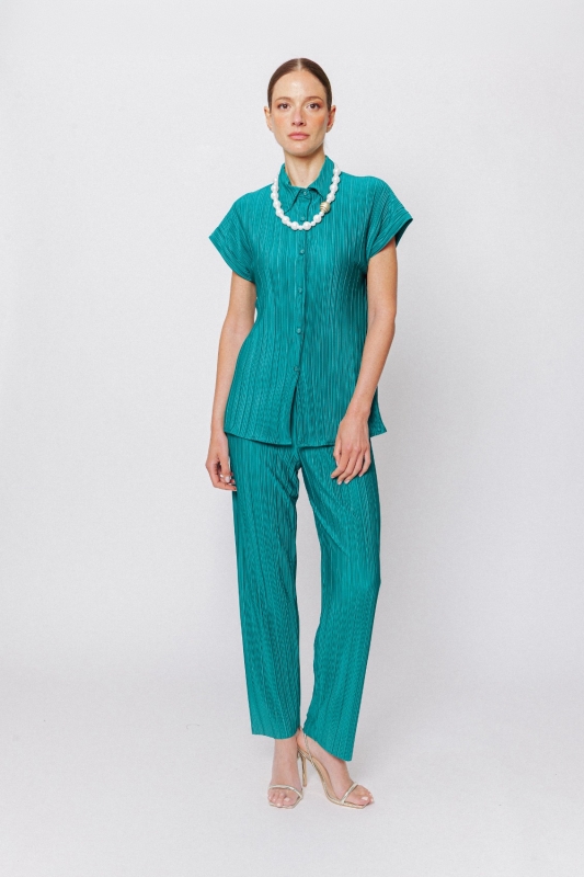 Camicia Plissé a Manica Corta Martino Midali