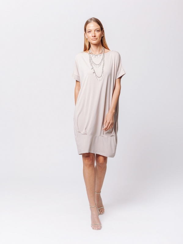 Abito Balloon in Jersey di Viscosa – Soft Volume