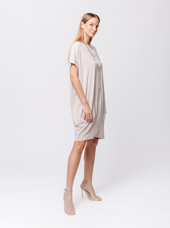 Abito Balloon in Jersey di Viscosa – Soft Volume
