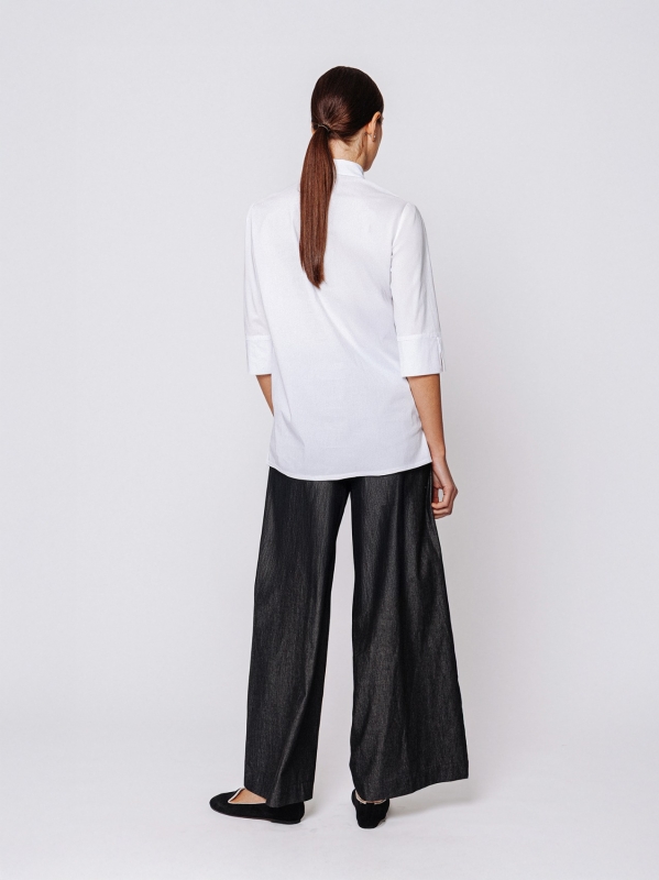 Camicia in popeline stretch