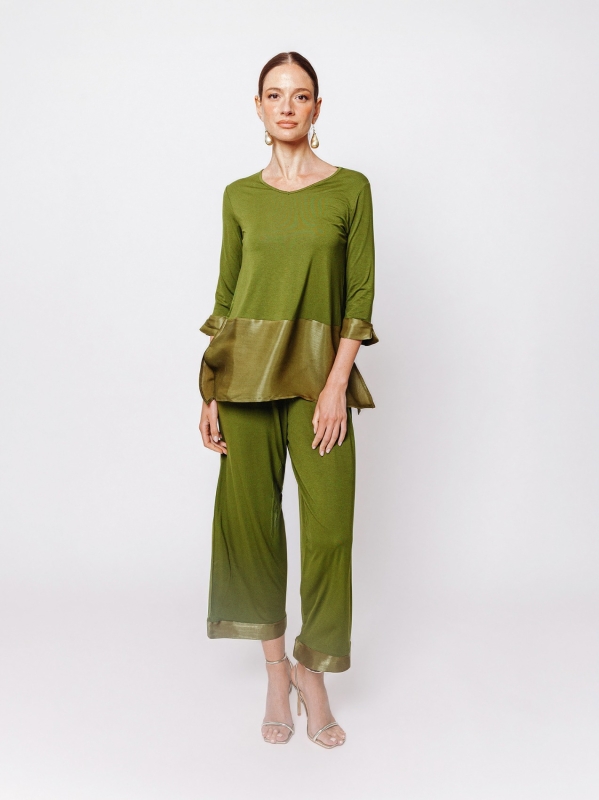 T-shirt con inserto #IRIDESCENTE