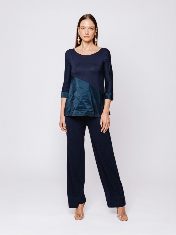 Martino Midali T-shirt with technical fabric insert