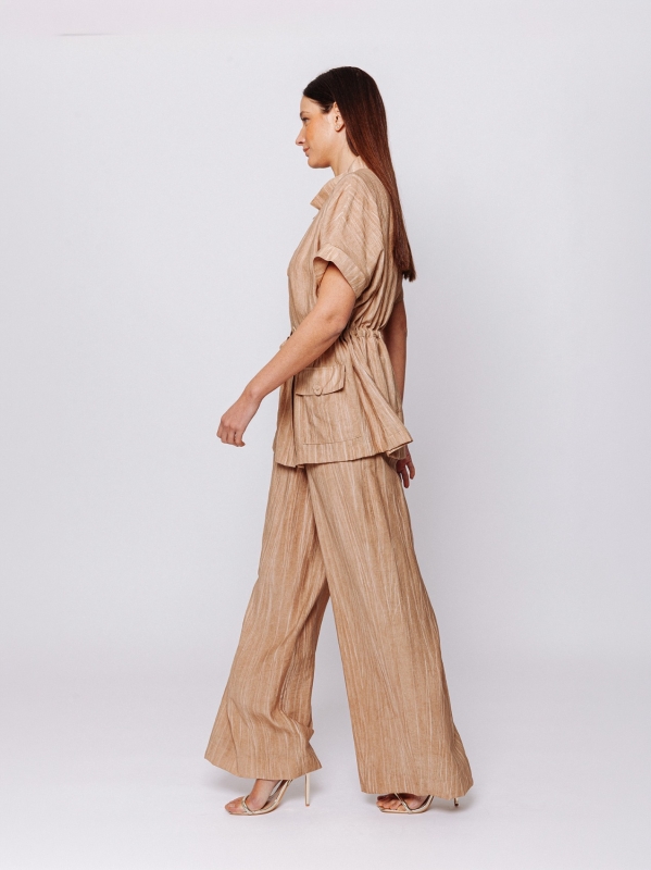 Giacca con Coulisse in Viscosa texture marmorizzata