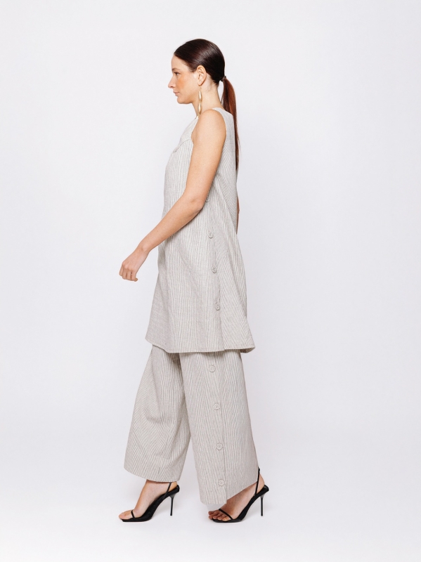 Abito in Jacquard Lino e Cotone Orizzonti Leggeri