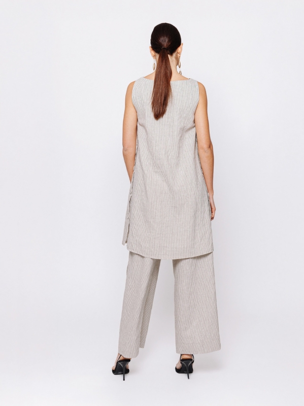 Abito in Jacquard Lino e Cotone Orizzonti Leggeri