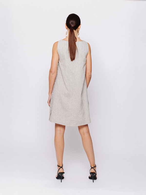 Abito in Jacquard Lino e Cotone Orizzonti Leggeri