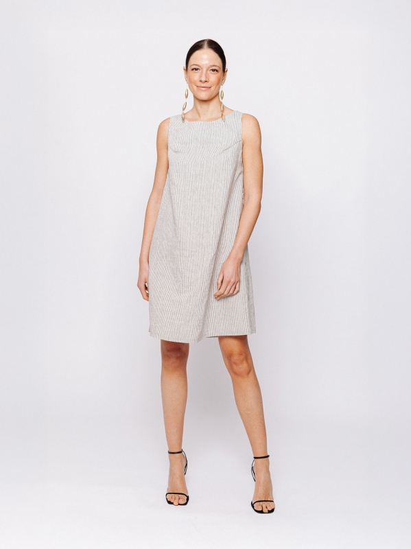 Abito in Jacquard Lino e Cotone Orizzonti Leggeri