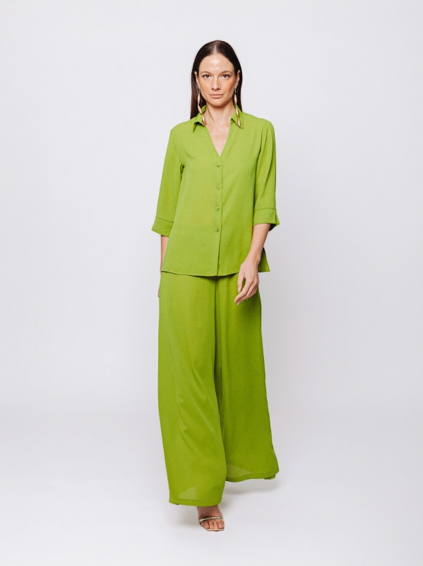 Camicia fluida in tripla georgette