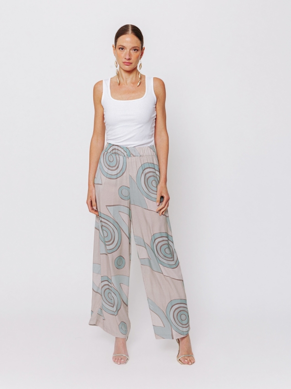 Pantalone Palazzo stampa “Orbite”